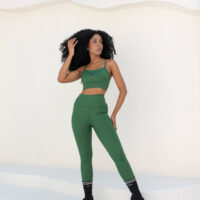 CONJUNTO LEGGING / TOP ALCINHA - SUPLEX POWER - VERDE MILITAR